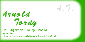 arnold tordy business card